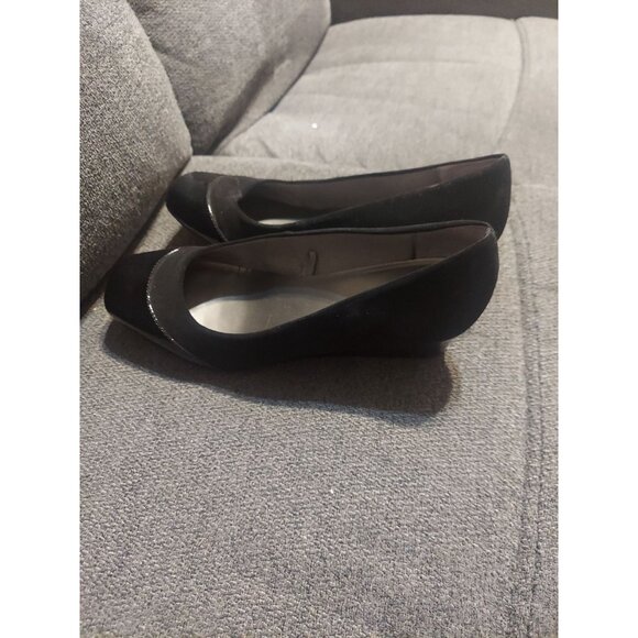 LifeStride Womens Parigi Glossy Black Heels Pumps Shoes 8M Y2K Party Suede - Picture 4 of 10